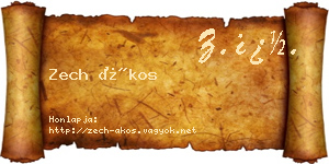 Zech Ákos névjegykártya